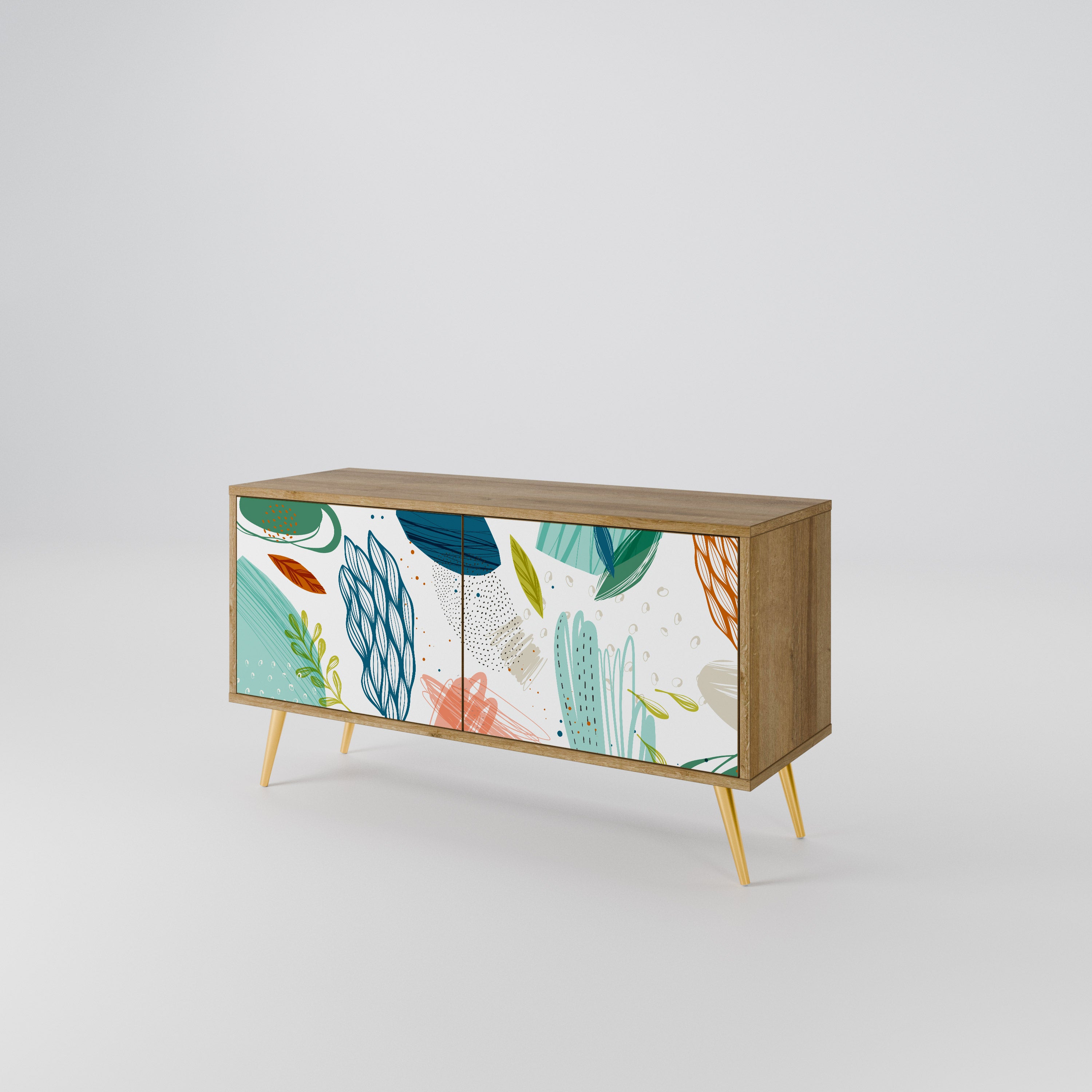 BOTANICAL HURRICANE Compact 2-Door TV Cabinet