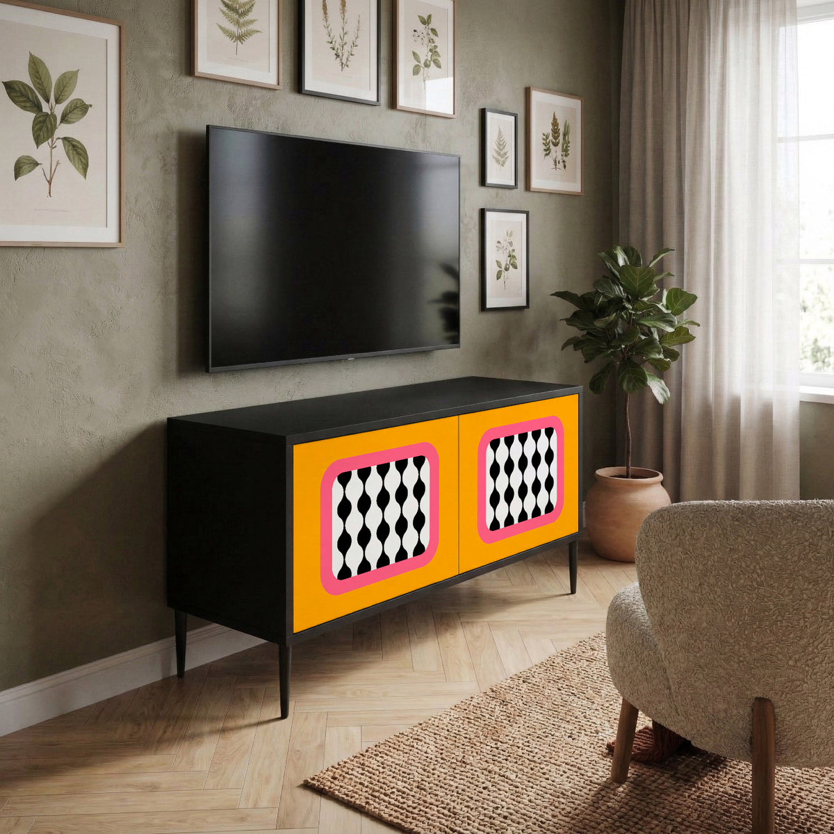 TEARS IN HEAVEN Compact 2-Door TV Cabinet