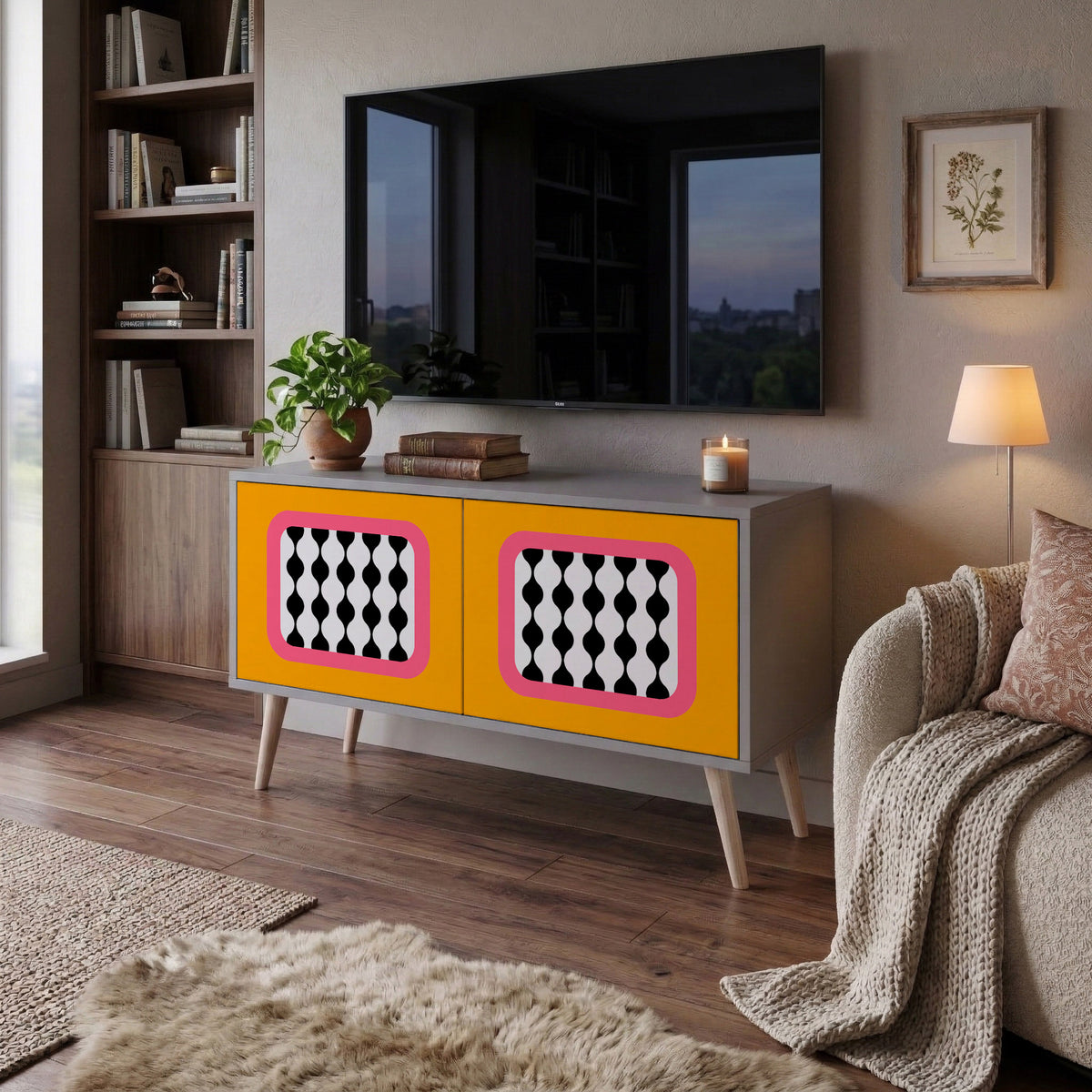 TEARS IN HEAVEN Compact 2-Door TV Cabinet