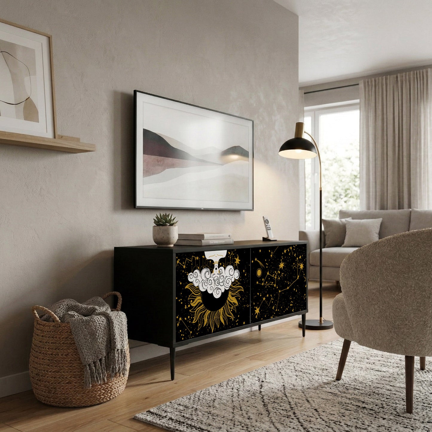 STELLAR CONSTELLATIONS Compact 2-Door TV Cabinet