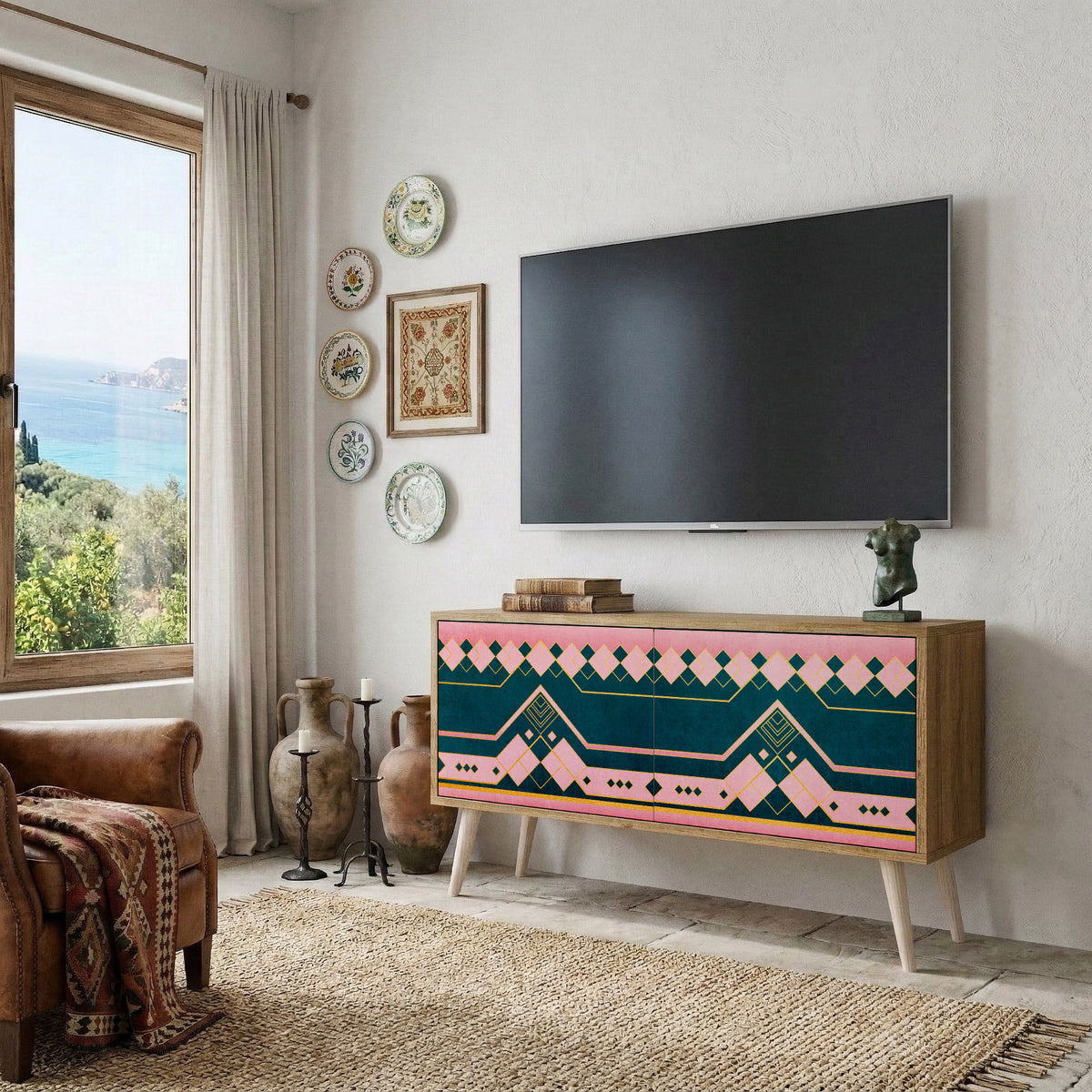 ROYAL COMPOSITION Compact 2-Door TV Cabinet