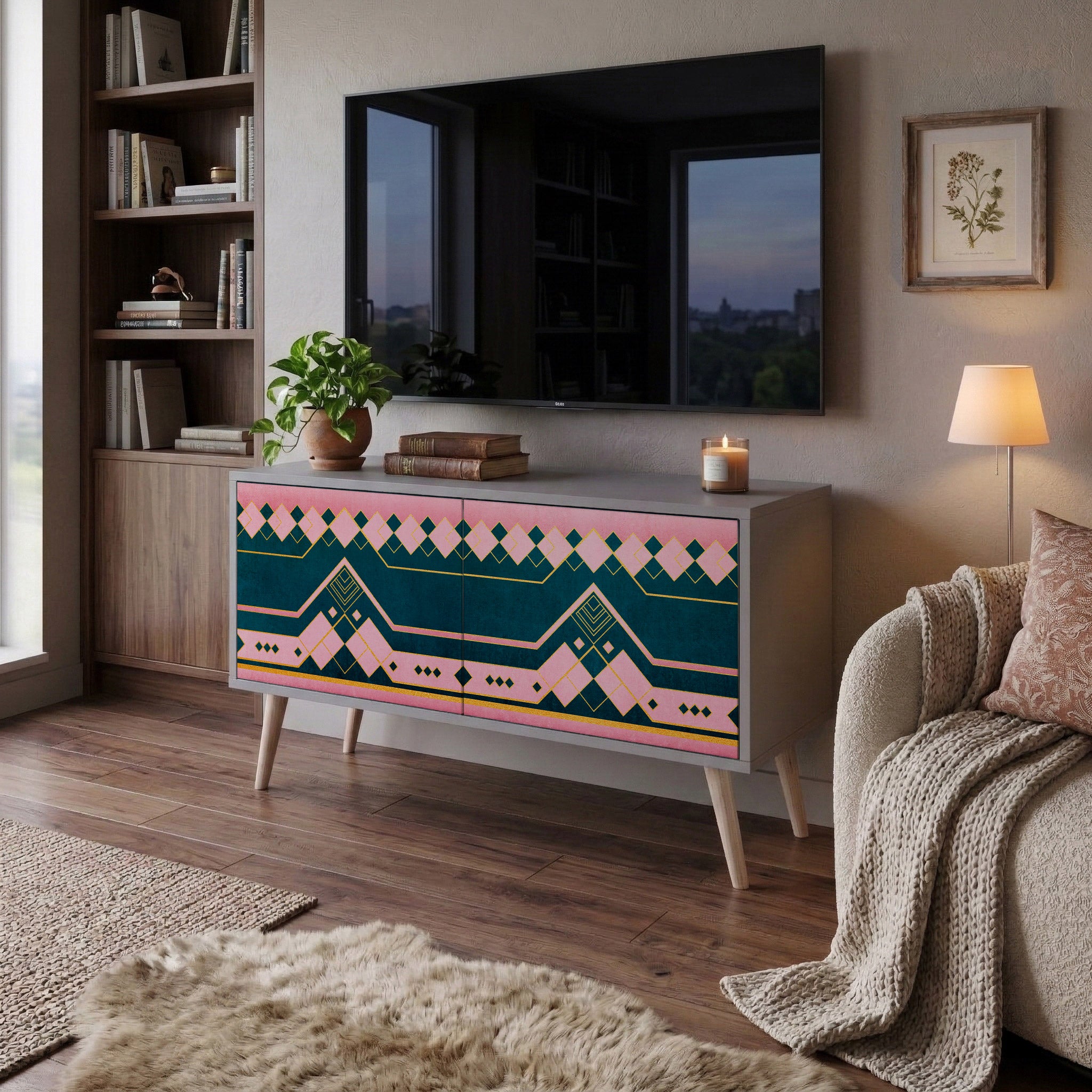 ROYAL COMPOSITION Compact 2-Door TV Cabinet