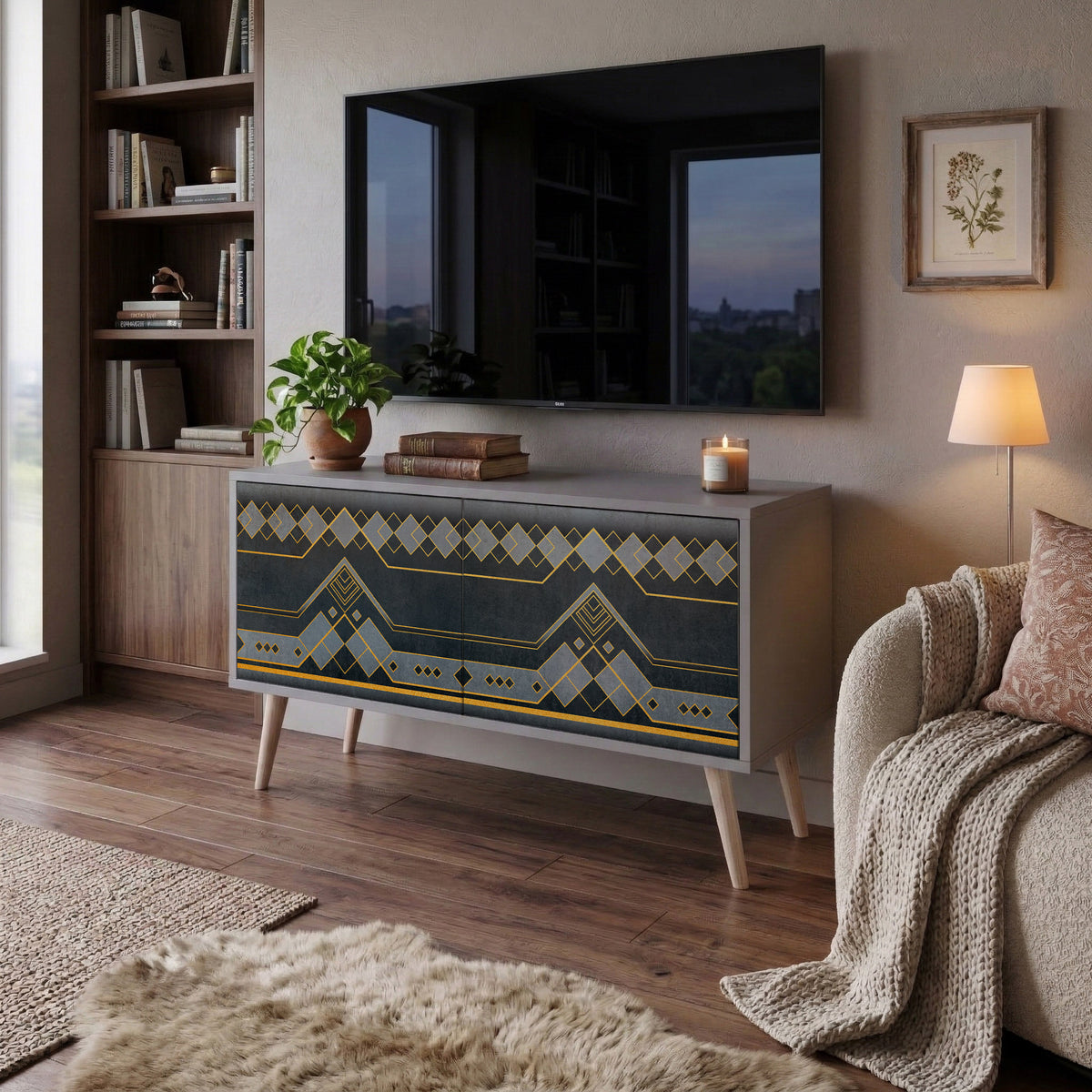 ROYAL ORDINARINESS Compact 2-Door TV Cabinet