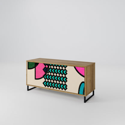 GEOMETRIC RHAPSODY Compact 2-Door TV Cabinet