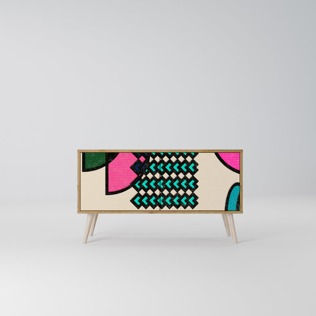 GEOMETRIC RHAPSODY Compact 2-Door TV Cabinet