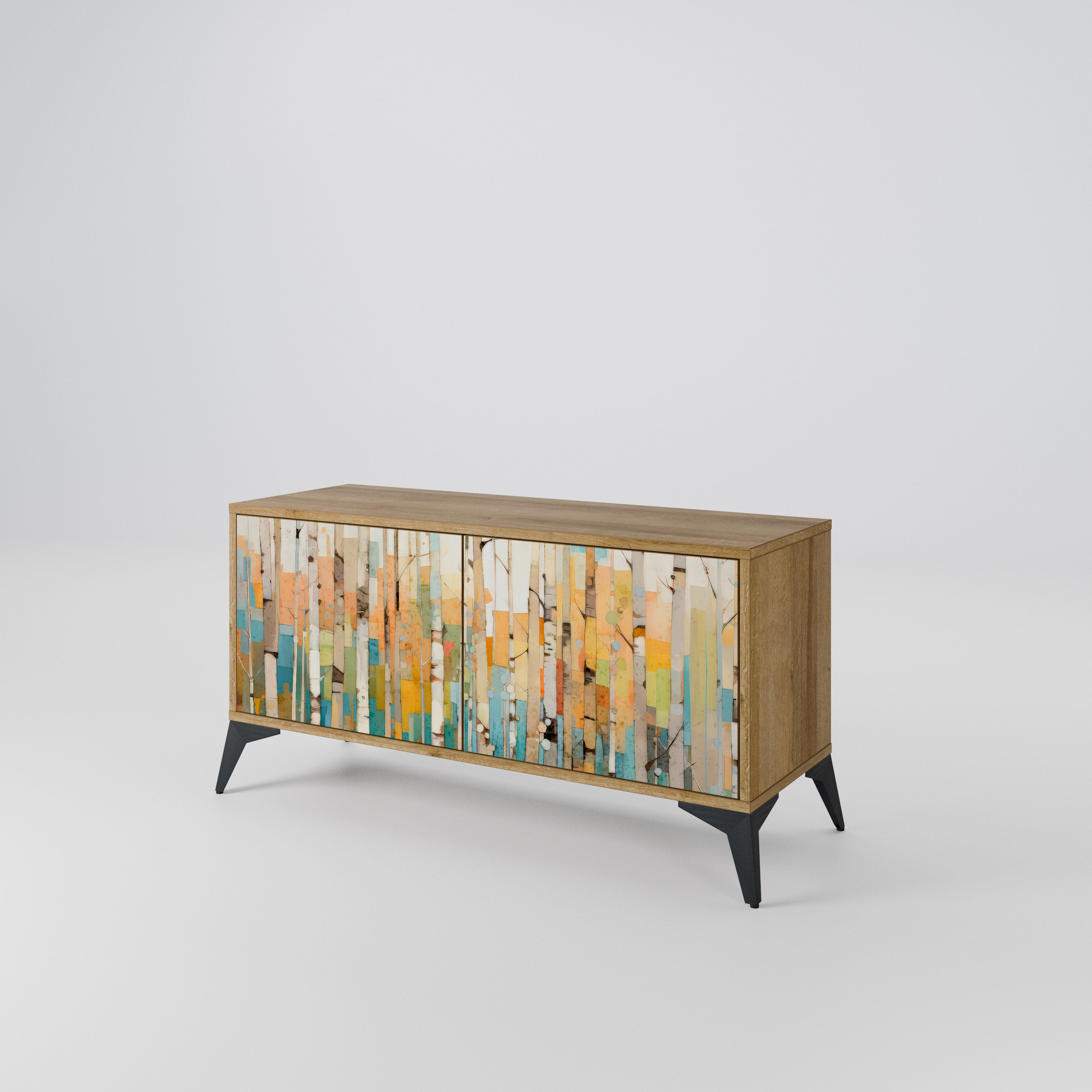 BIRCH KALEIDOSCOPE Compact 2-Door TV Cabinet