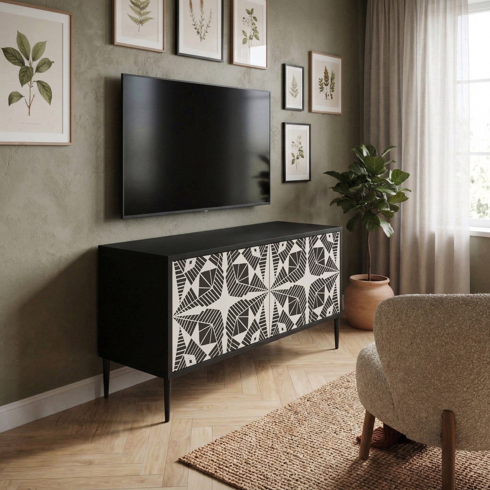 MONOCHROME NEXUS Compact 2-Door TV Cabinet