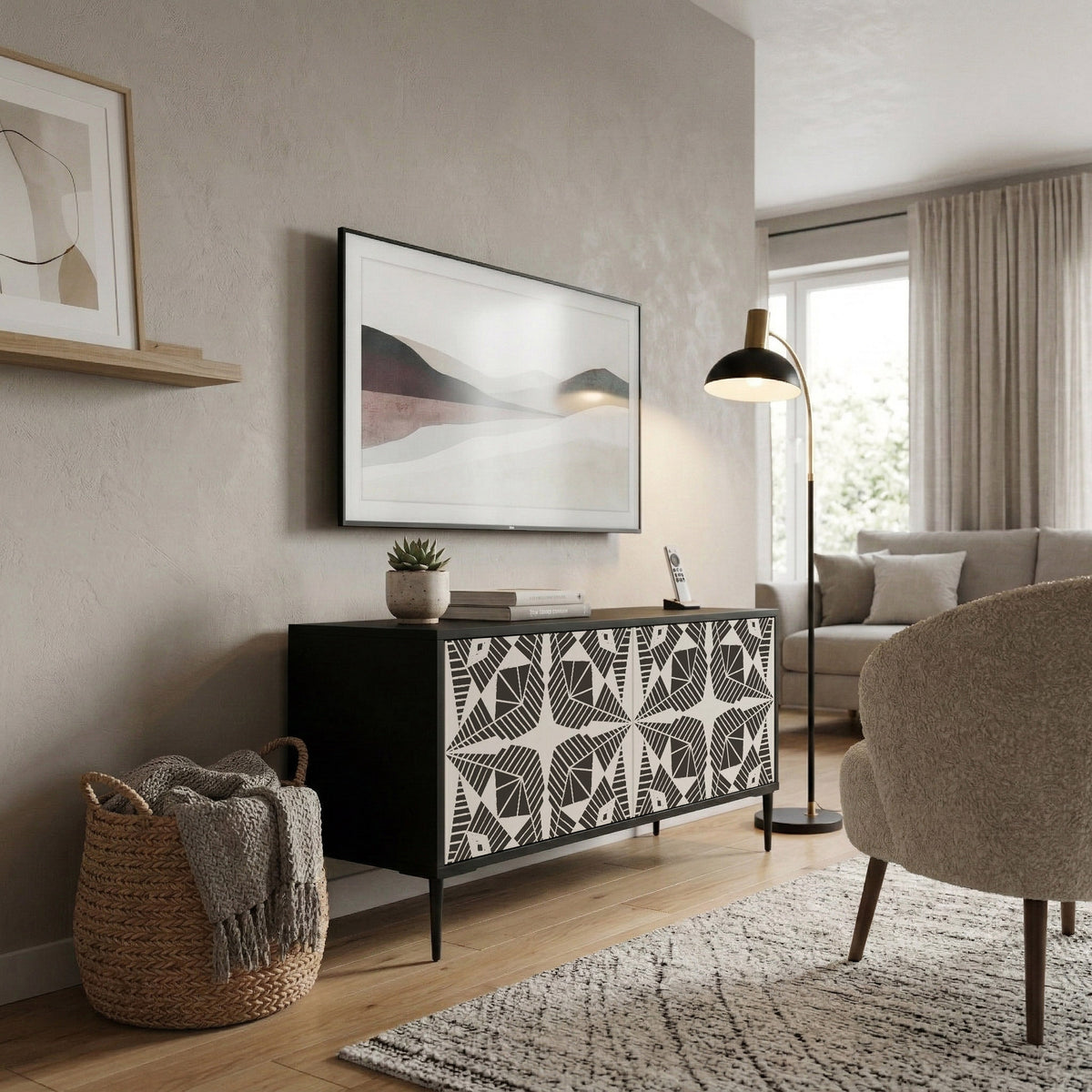 MONOCHROME NEXUS Compact 2-Door TV Cabinet