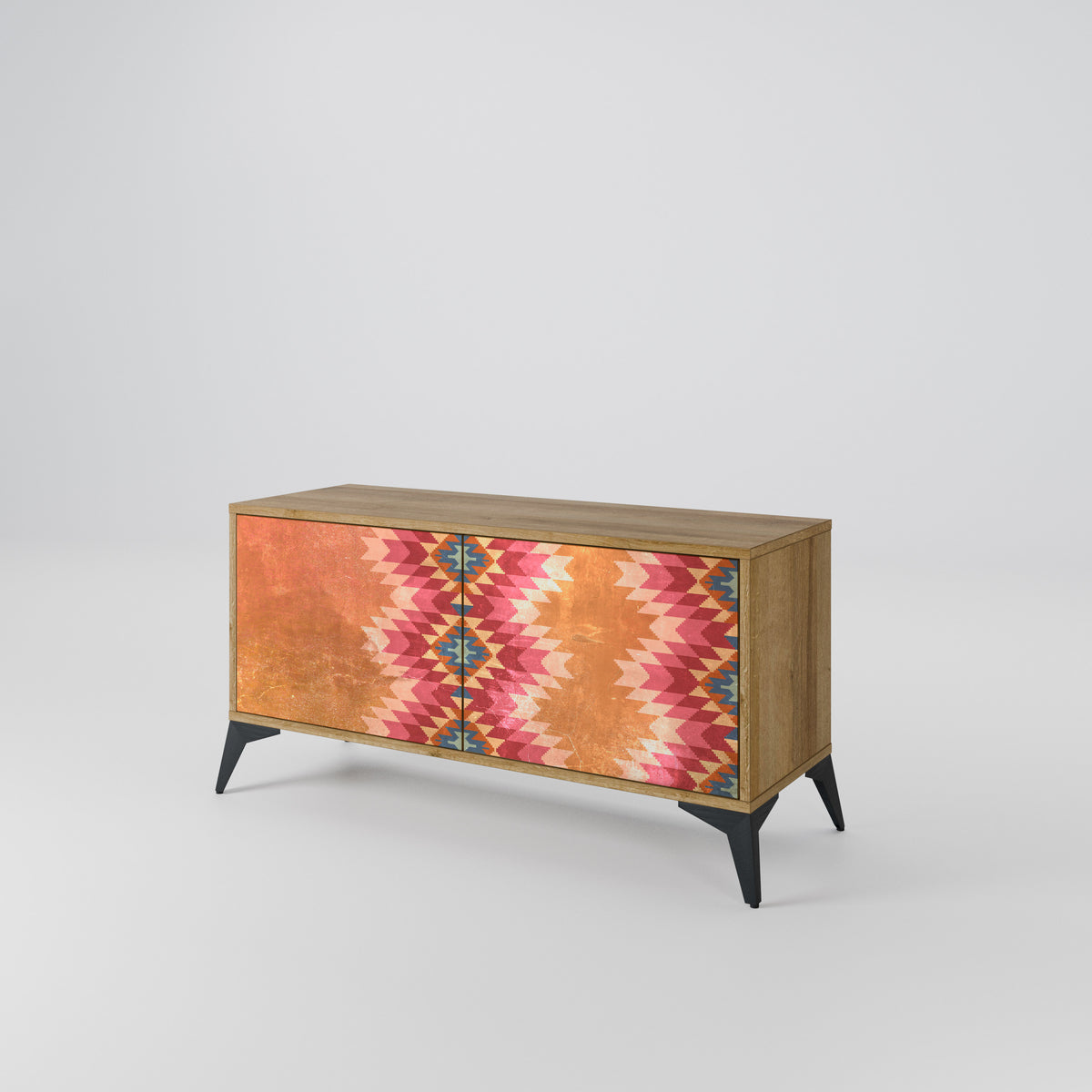 INDIAN FOLK Compact 2-Door TV Cabinet