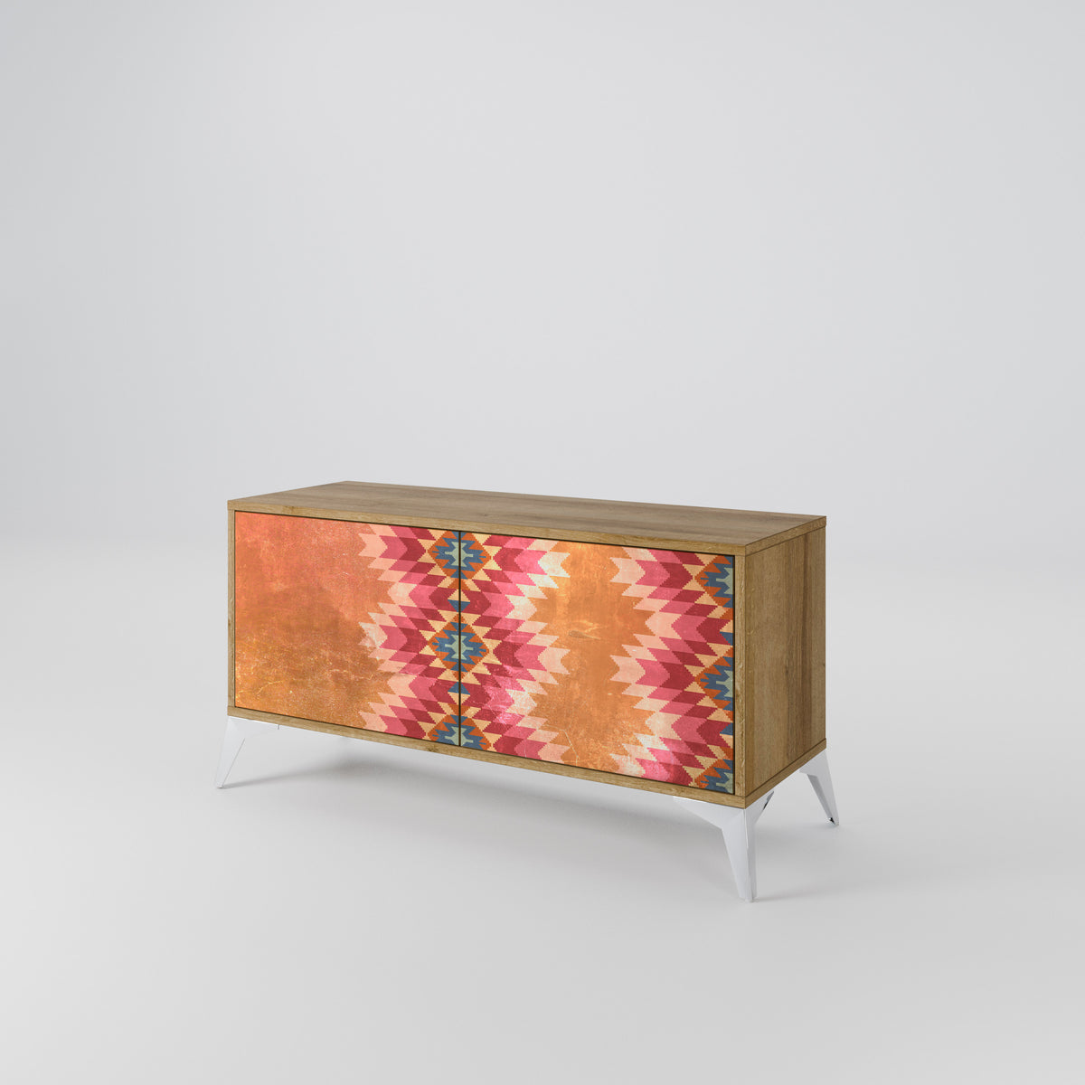 INDIAN FOLK Compact 2-Door TV Cabinet