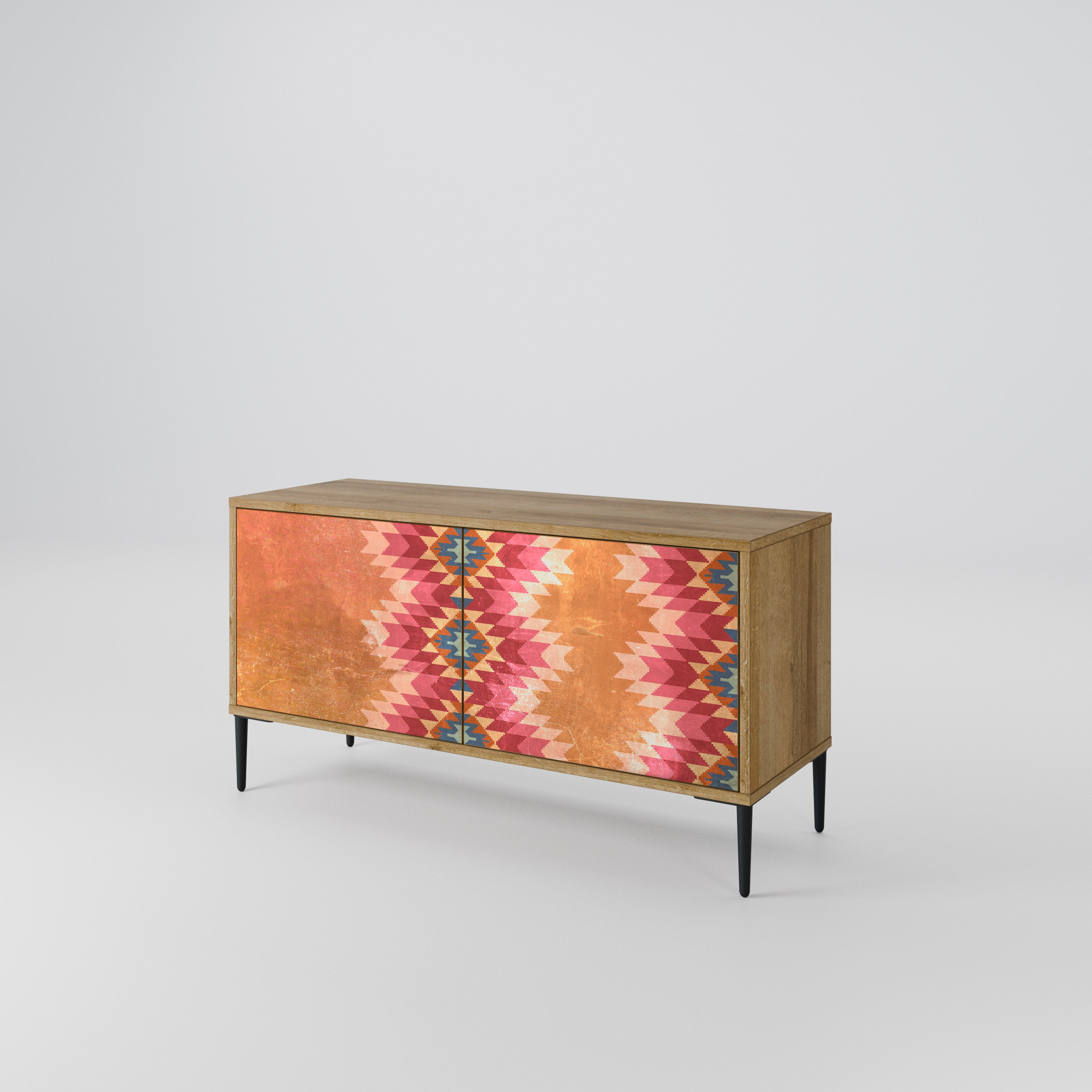 INDIAN FOLK Compact 2-Door TV Cabinet