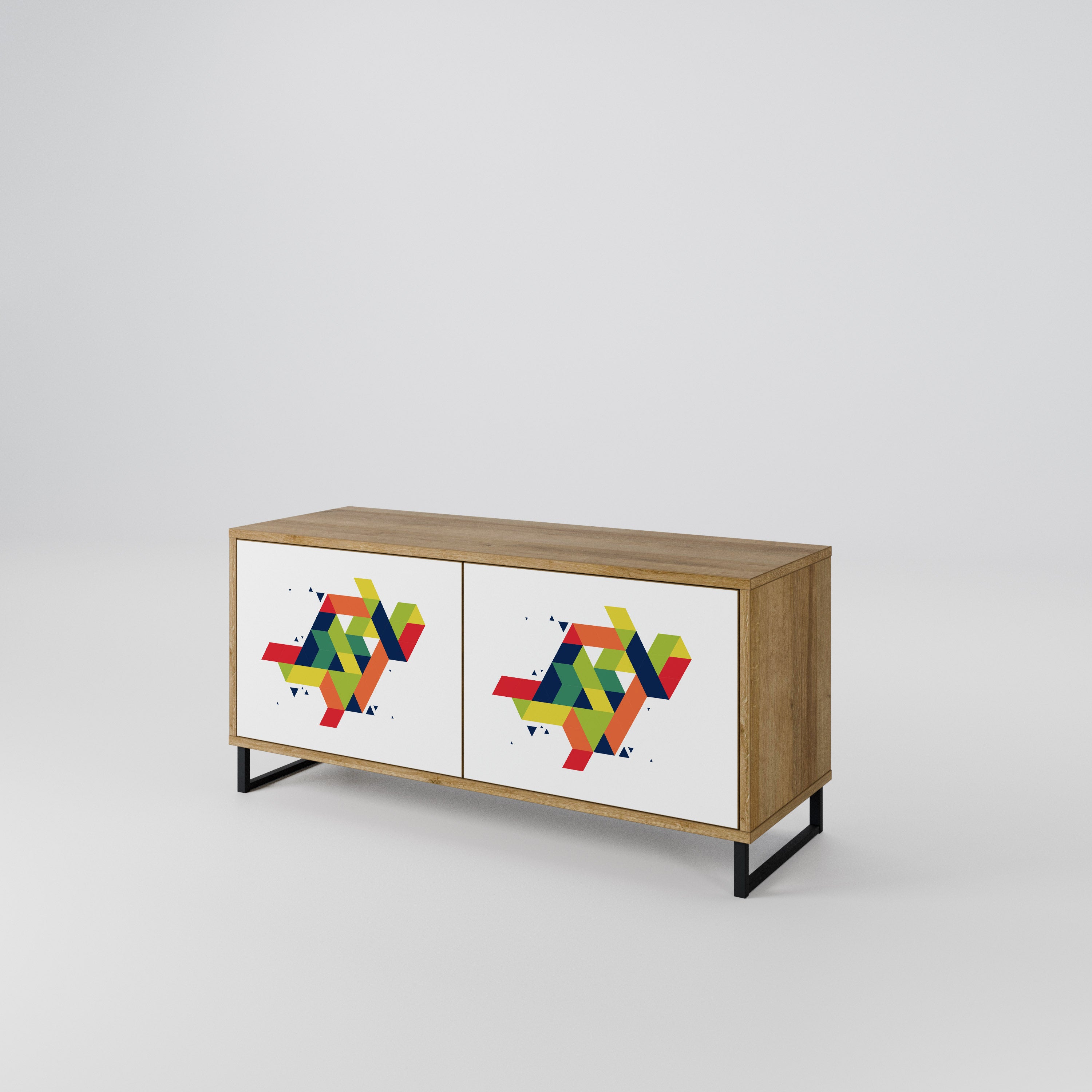 FUTURE SIGN Compact 2-Door TV Cabinet