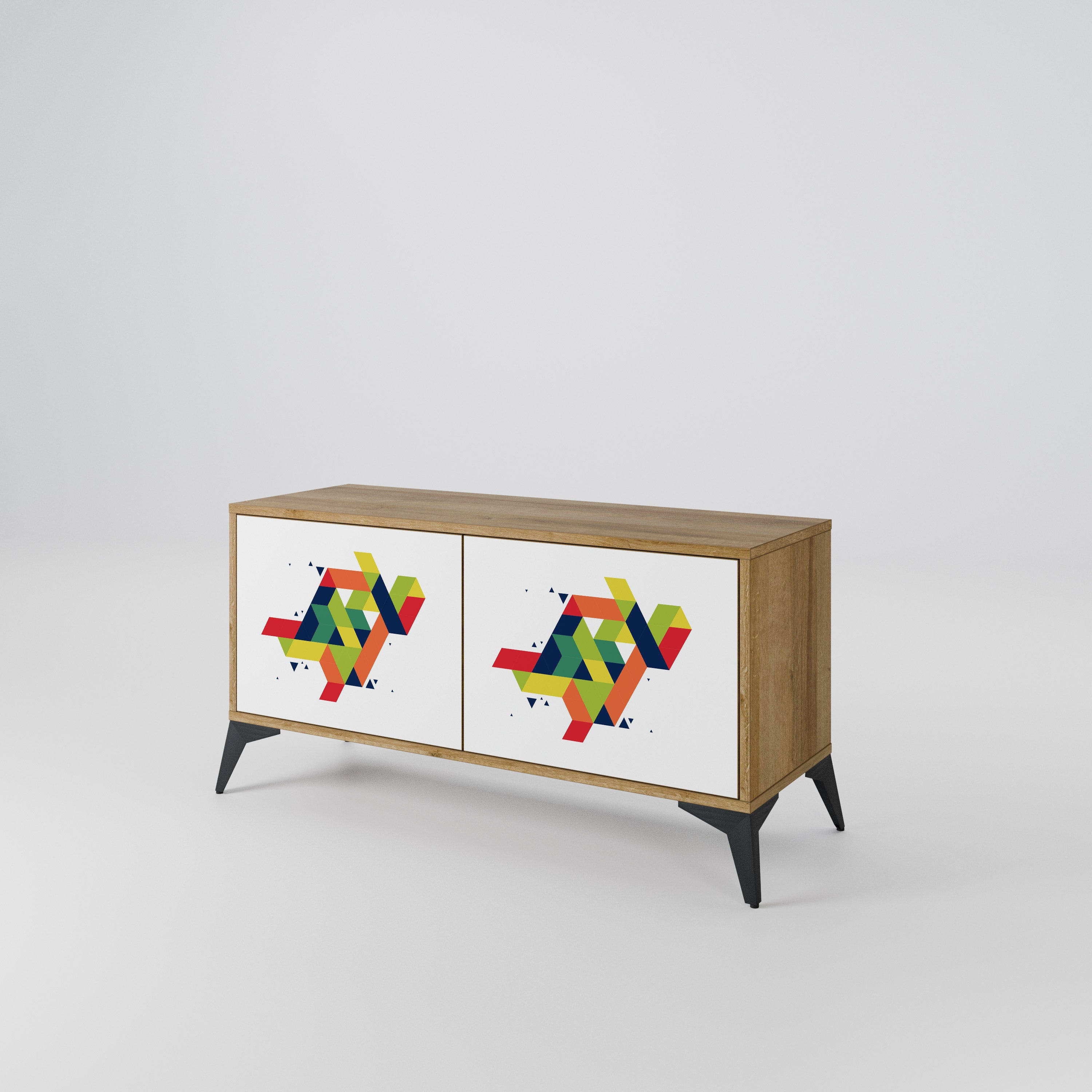 FUTURE SIGN Compact 2-Door TV Cabinet