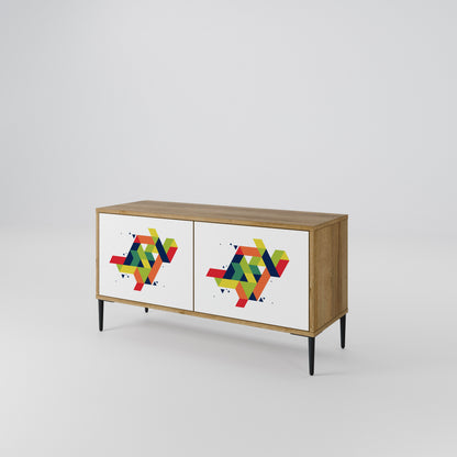 FUTURE SIGN Compact 2-Door TV Cabinet