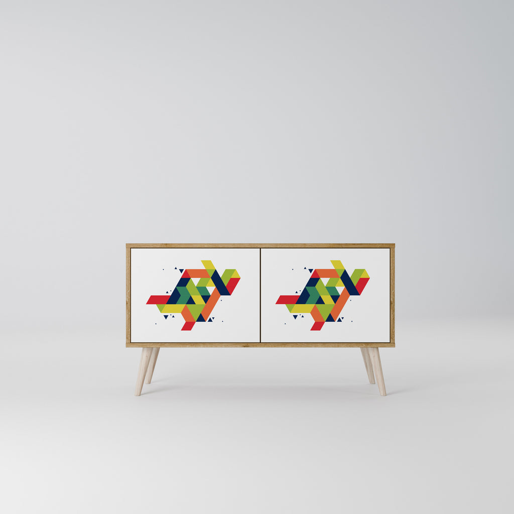 FUTURE SIGN Compact 2-Door TV Cabinet