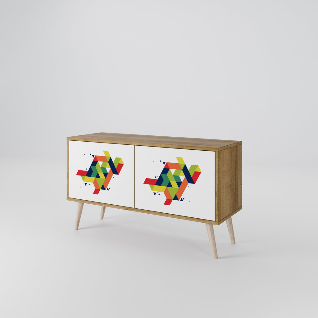 FUTURE SIGN Compact 2-Door TV Cabinet