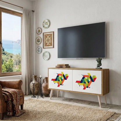 FUTURE SIGN Compact 2-Door TV Cabinet