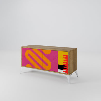 VIVID ART Compact 2-Door TV Cabinet