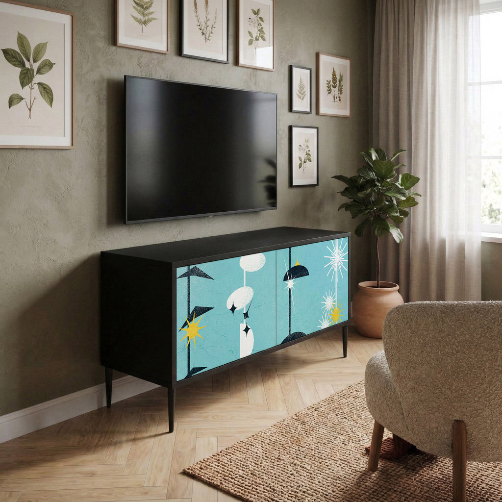 PATHS TO HAPPINESS Compact 2-Door TV Cabinet