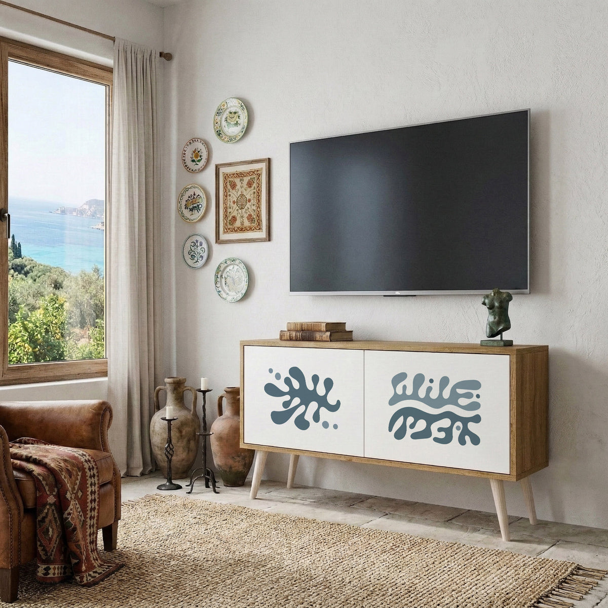 WONDERLAND VEGETATION Compact 2-Door TV Cabinet