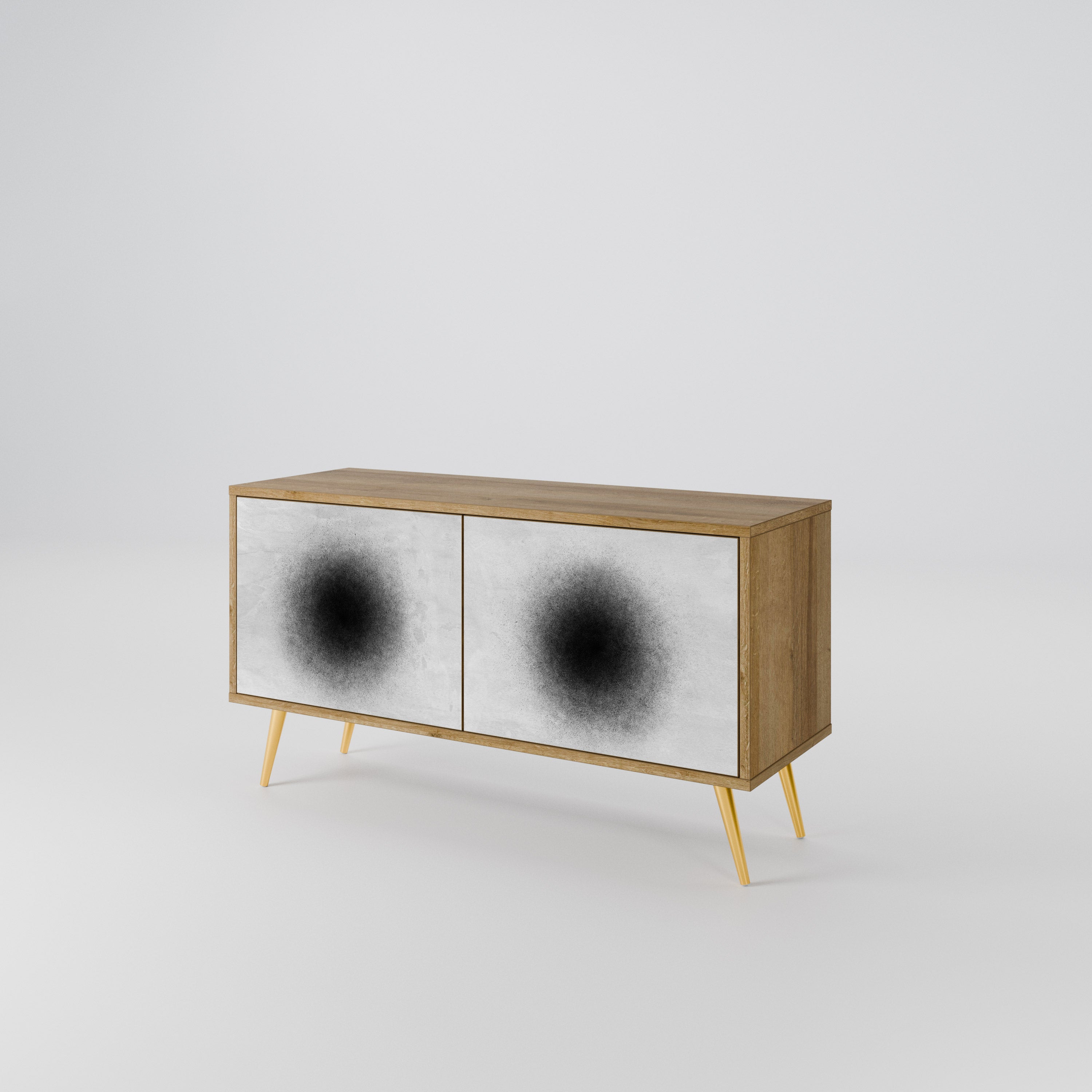 BLACK HOLE Compact 2-Door TV Cabinet