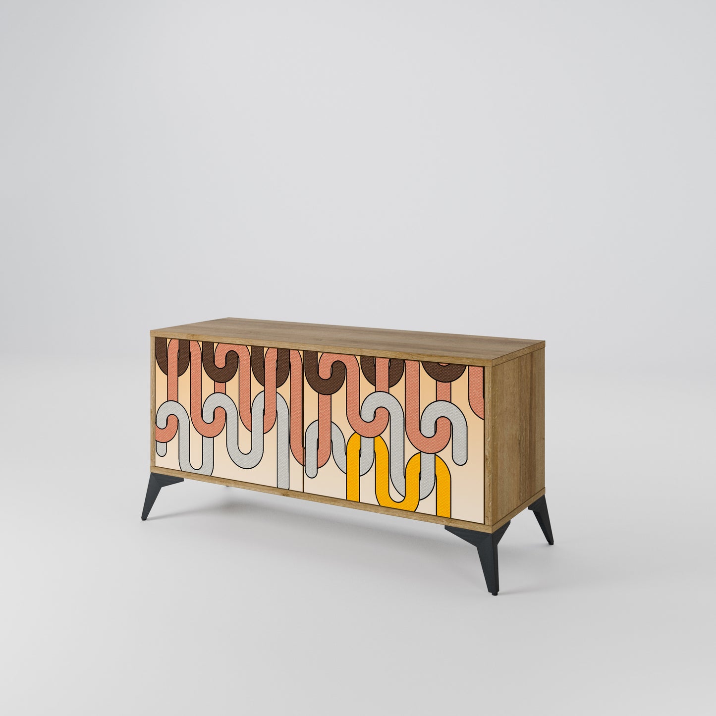 COLORFUL STRINGS Compact 2-Door TV Cabinet