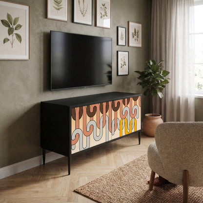 COLORFUL STRINGS Compact 2-Door TV Cabinet