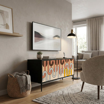COLORFUL STRINGS Compact 2-Door TV Cabinet