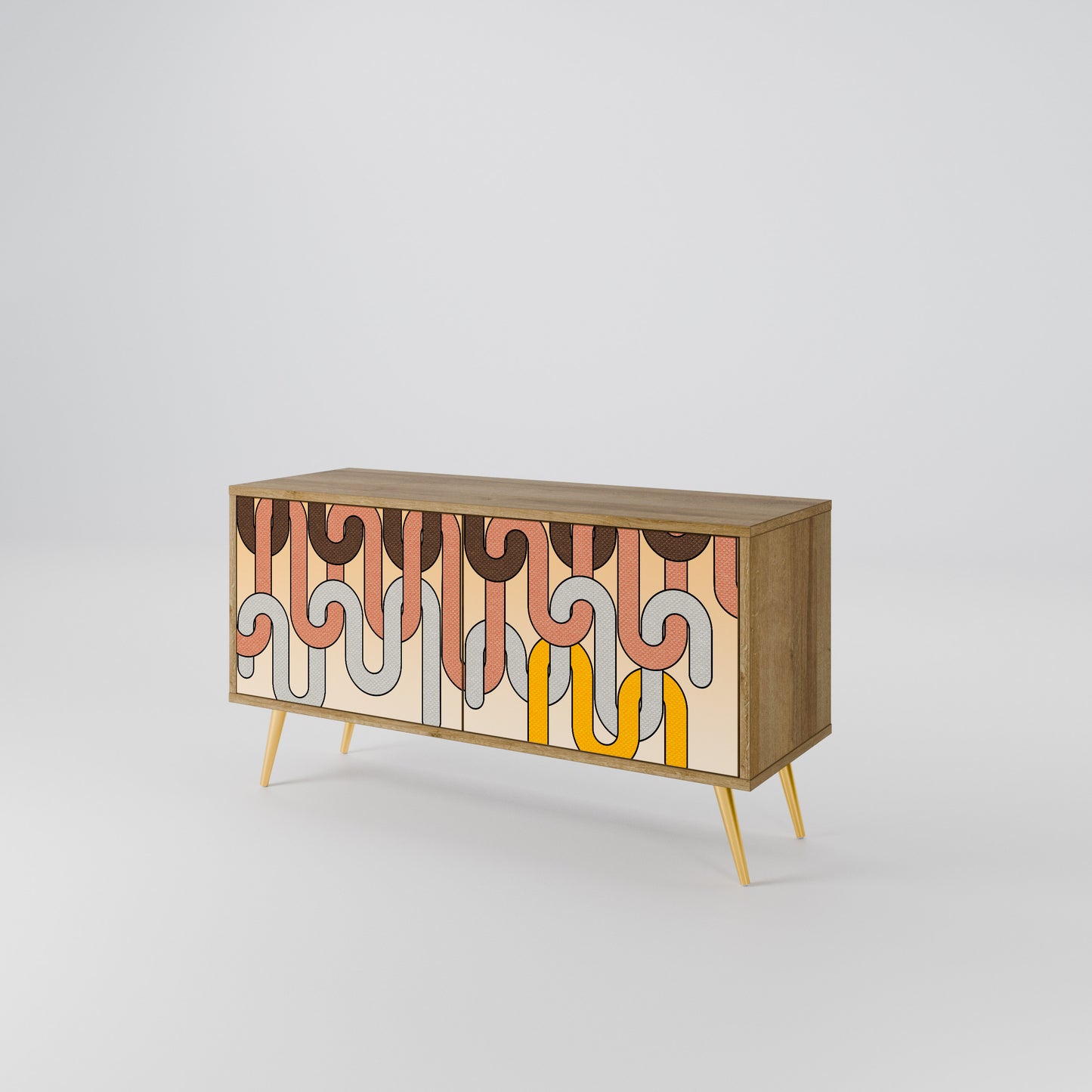 COLORFUL STRINGS Compact 2-Door TV Cabinet