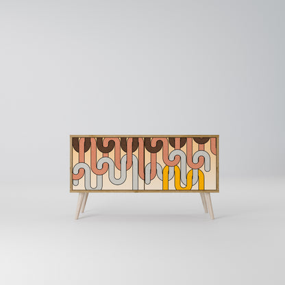 COLORFUL STRINGS Compact 2-Door TV Cabinet