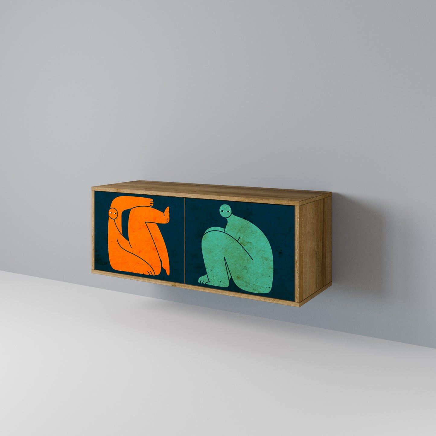 TOGETHER BUT SEPARATELY Compact 2-Door TV Cabinet