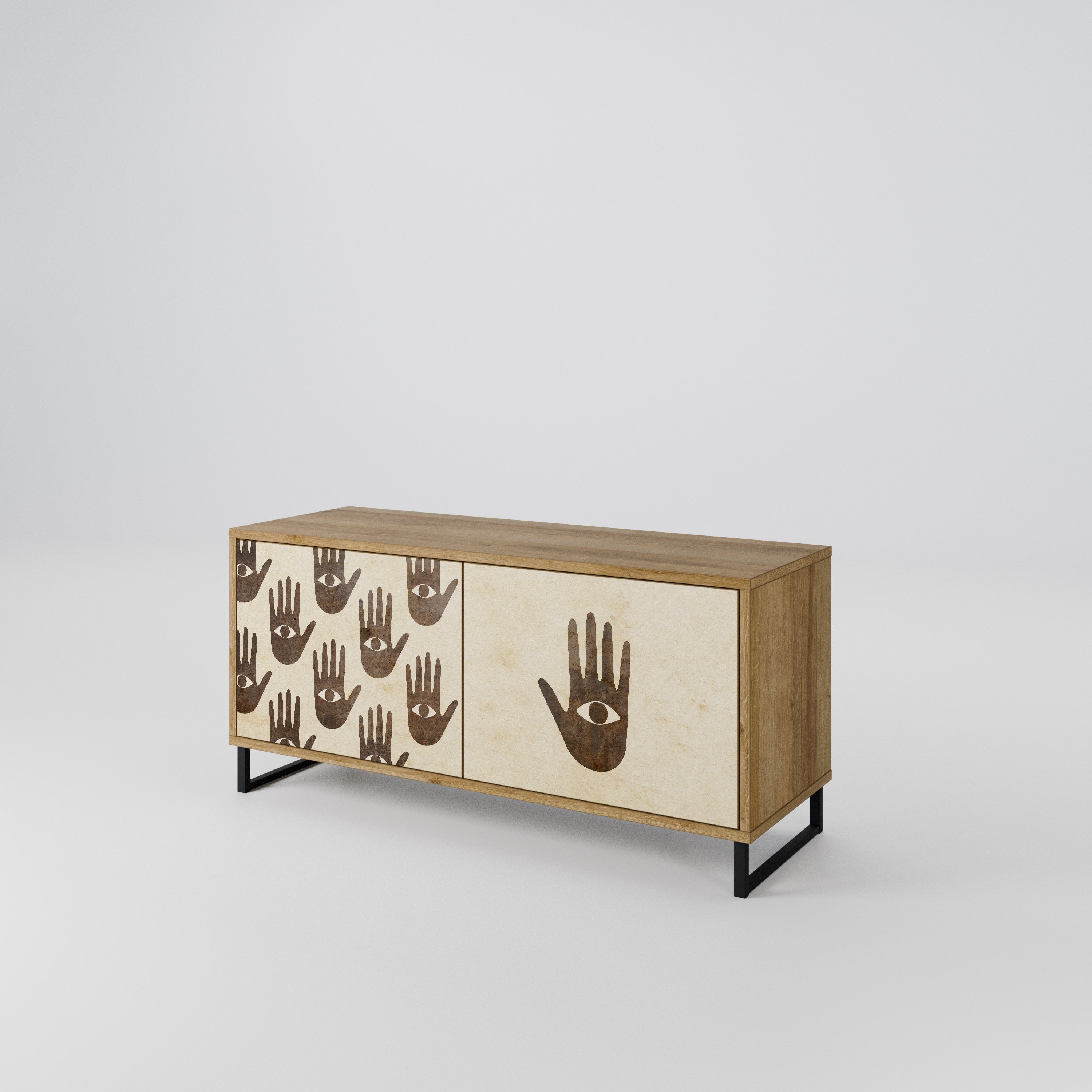 SEE MORE Compact 2-Door TV Cabinet