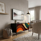 COLORFUL STRANDS Compact 2-Door TV Cabinet