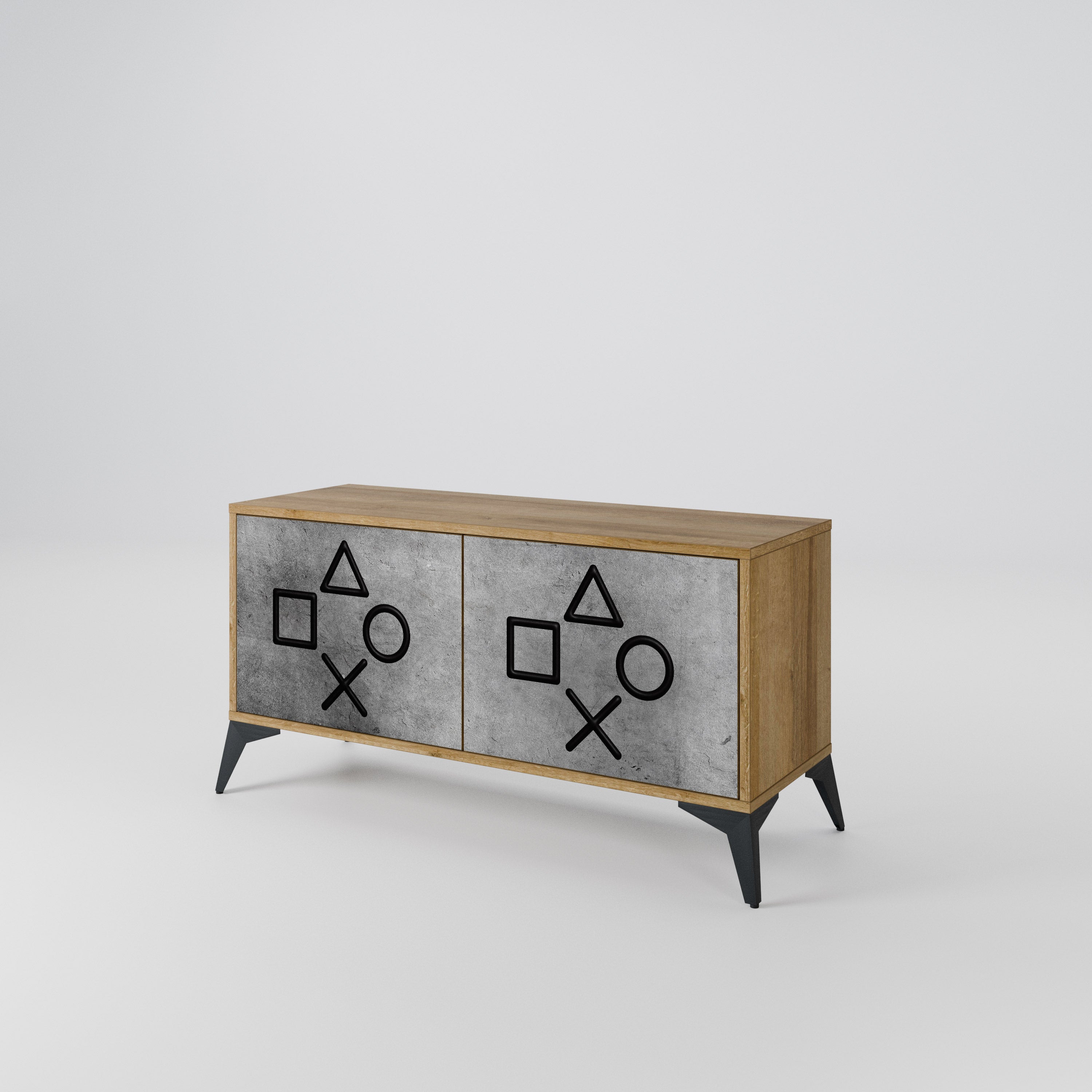 GAMER CHOICE Compact 2-Door TV Cabinet