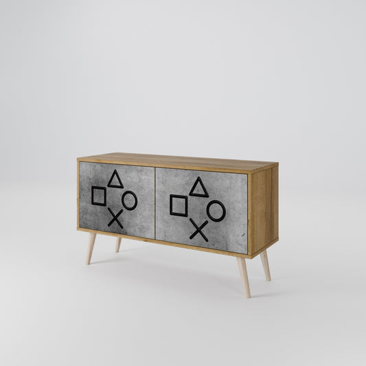 GAMER CHOICE Compact 2-Door TV Cabinet