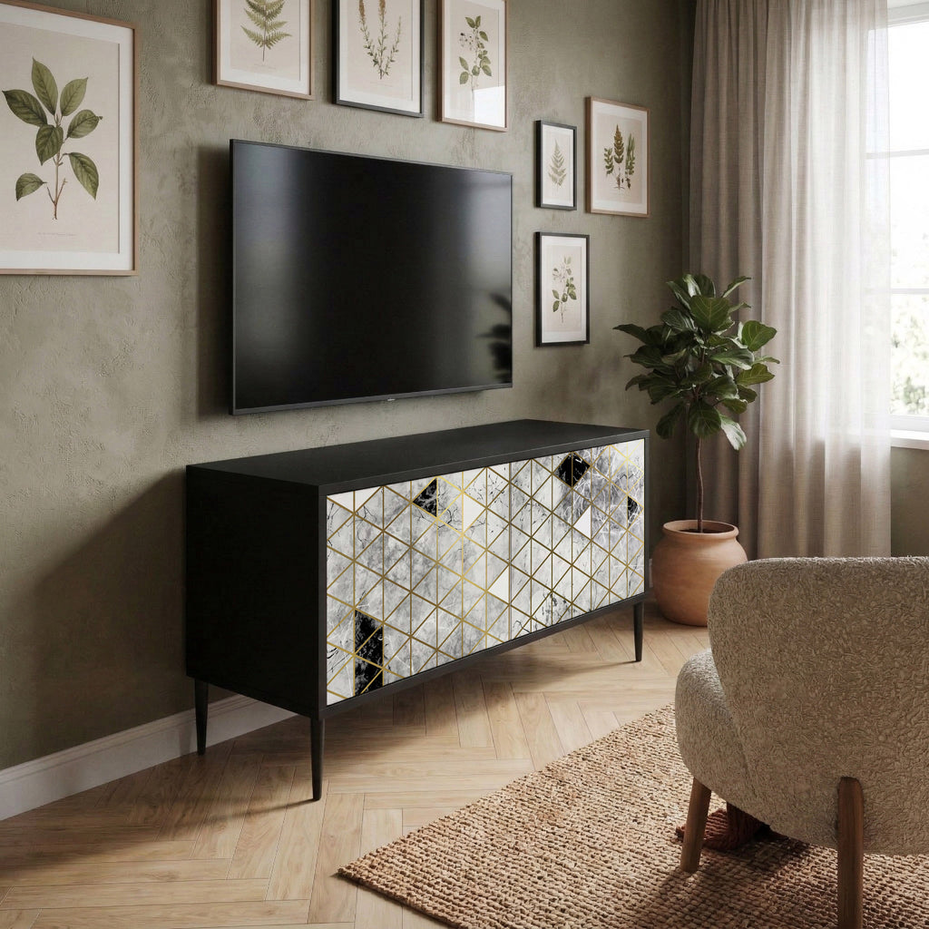 ASHEN ARIA Compact 2-Door TV Cabinet