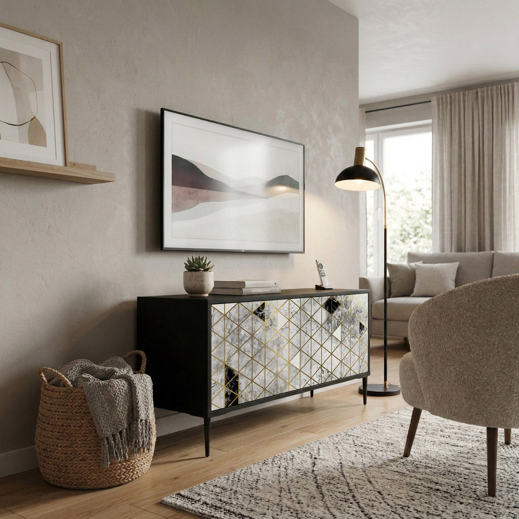 ASHEN ARIA Compact 2-Door TV Cabinet