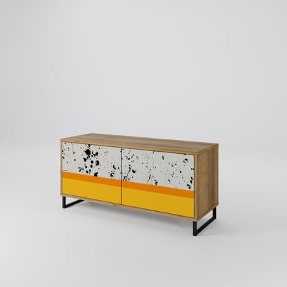 DYED BY ORANGE Compact 2-Door TV Cabinet