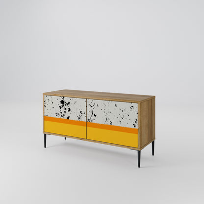 DYED BY ORANGE Compact 2-Door TV Cabinet