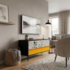 DYED BY ORANGE Compact 2-Door TV Cabinet