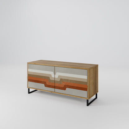 PECULIAR TRAIL Compact 2-Door TV Cabinet