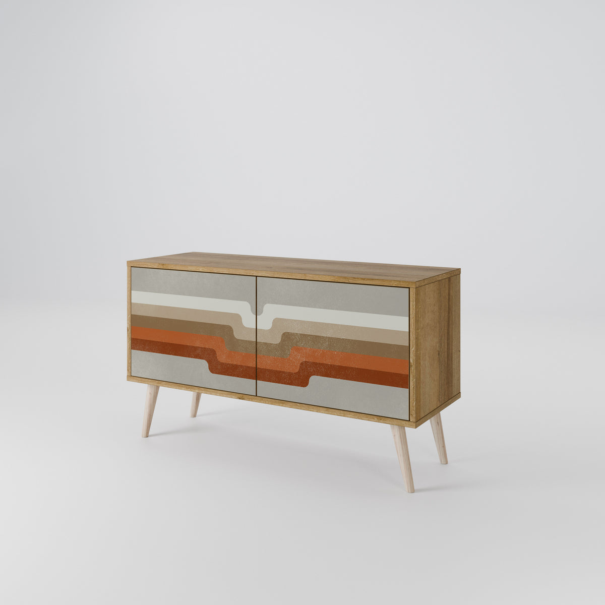 PECULIAR TRAIL Compact 2-Door TV Cabinet