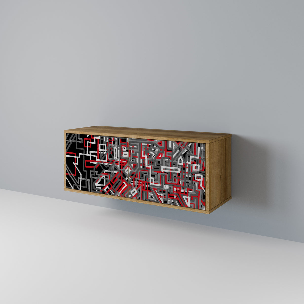 BROKEN LINES Compact 2-Door TV Cabinet