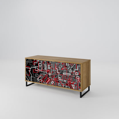 BROKEN LINES Compact 2-Door TV Cabinet