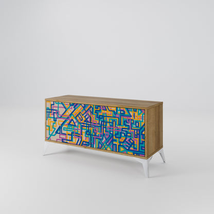 MEMORIES MAP Compact 2-Door TV Cabinet