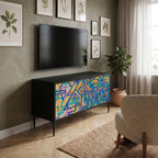 MEMORIES MAP Compact 2-Door TV Cabinet