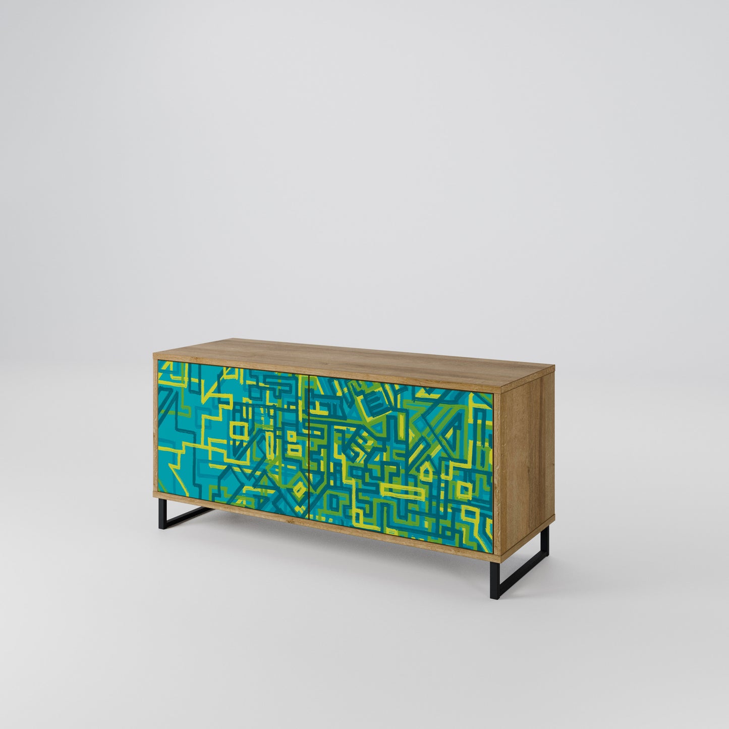 NOSTALGIC MEMORIES Compact 2-Door TV Cabinet