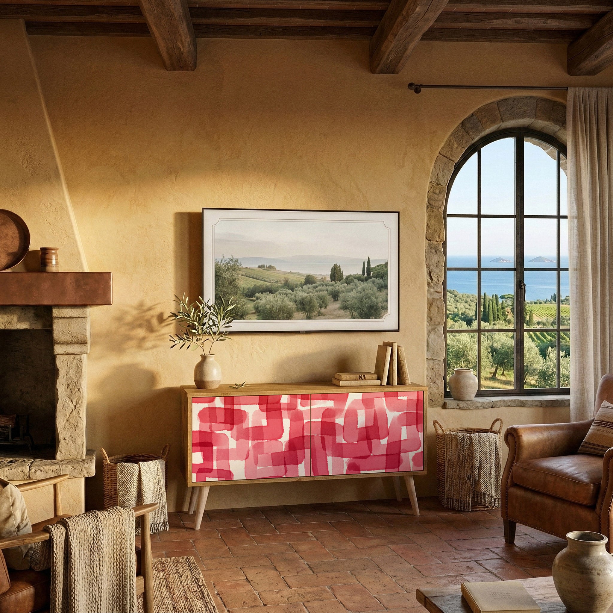 KALEIDOSCOPIC CUBISM Compact 2-Door TV Cabinet