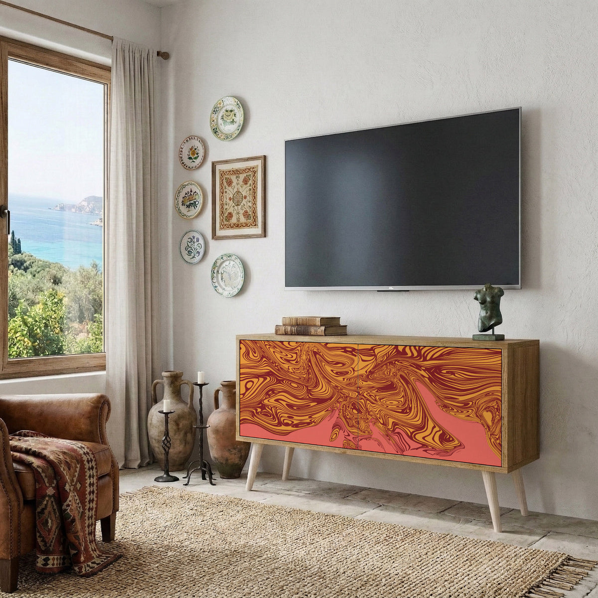 FLOATING THOUGHTS Compact 2-Door TV Cabinet