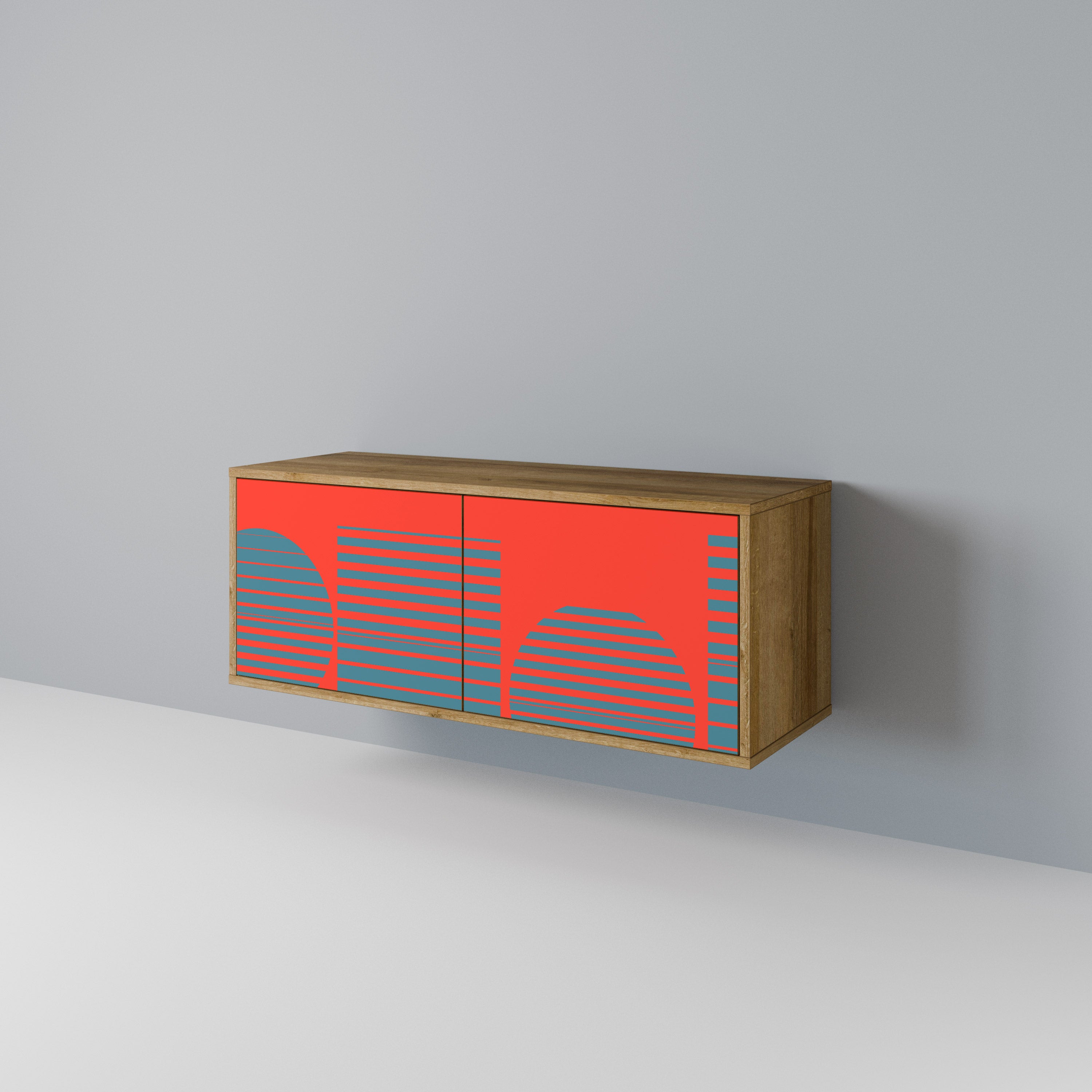 RISING GEOMETRY STARS Compact 2-Door TV Cabinet